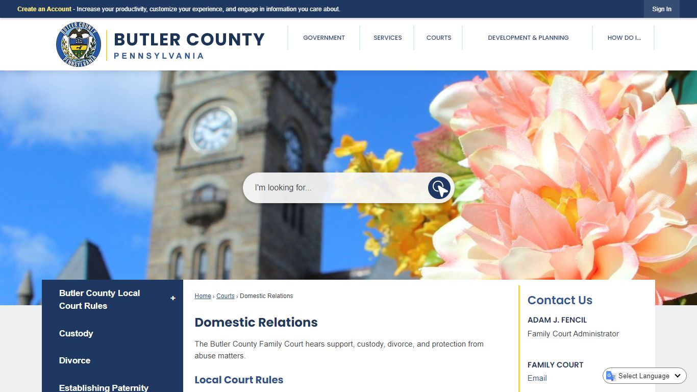 Domestic Relations | Butler County, PA